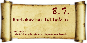 Bartakovics Tulipán névjegykártya